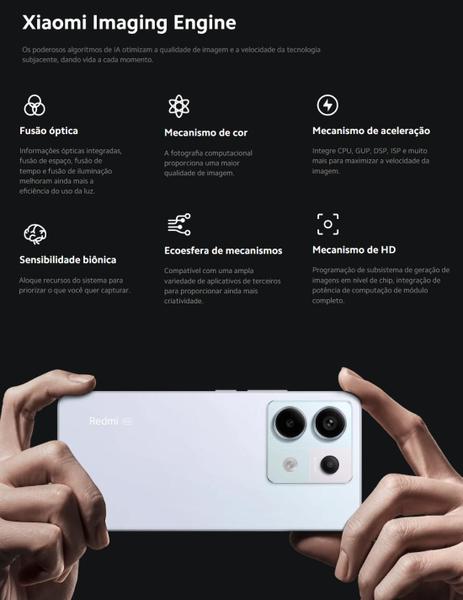 Imagem de Smartphone Note13 PRO 5G NFC 256G / 128GB  12GB Ram Camera 200MPX Top de linha Premium Desing Snapdragon 7 Gen 2 tela 120Hz FHD AMOLED versão Global