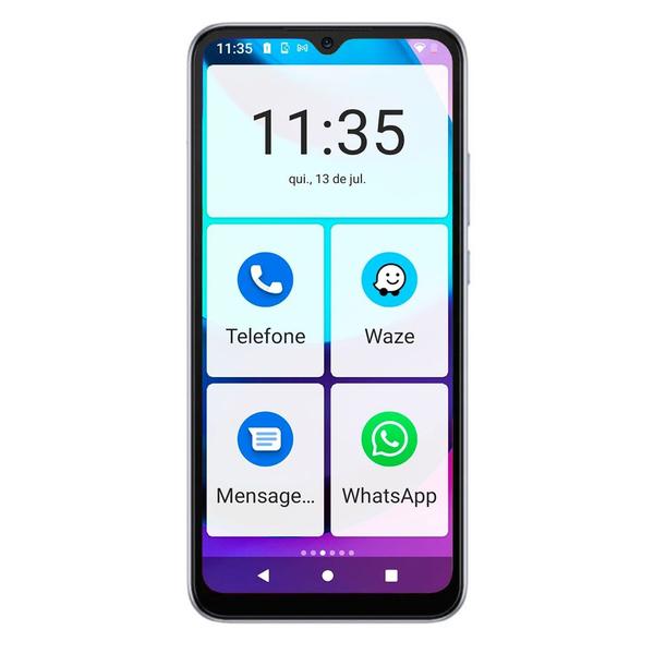 Imagem de Smartphone para Idoso 128Gb/ 4GB RAM 4G Tela Grande 