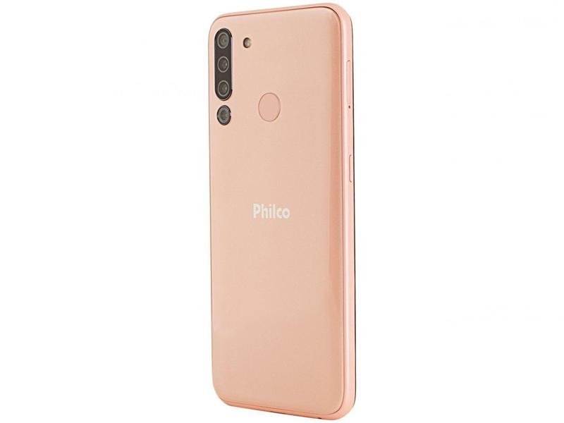 Imagem de Smartphone Philco Hit P12 128GB Rose Gold 4G - 4GB RAM Tela 6,52” Câm. Quádrupla + Selfie 8MP