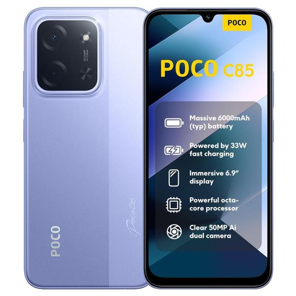 POCO C85 グローバル版 6000mAh Smartphone POCO C85 8GB RAM 256GB Tela 6,9