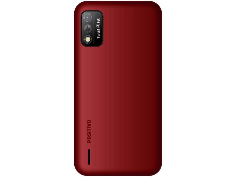 Imagem de Smartphone Positivo Twist 4 Fit 32GB Vermelho 3G - Quad-Core 1GB RAM Tela 5” Câm. 8MP + Selfie 5MP