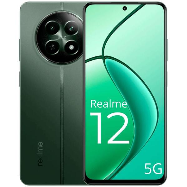 Imagem de Smartphone Realme 12 5G, 108MP, 256GB + 16GB RAM, Tela 6.67" 120Hz, Bateria 5000mAh, Design Premium