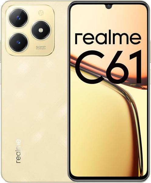 Imagem de Smartphone Realme C61 RMX3930 256Gb 6Gb RAM Dual SIM Tela 6,72" - Dourado