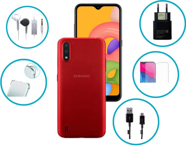 Imagem de Smartphone Samsung A01 32Gb 3Ram Vermelho Dual Sim Novo