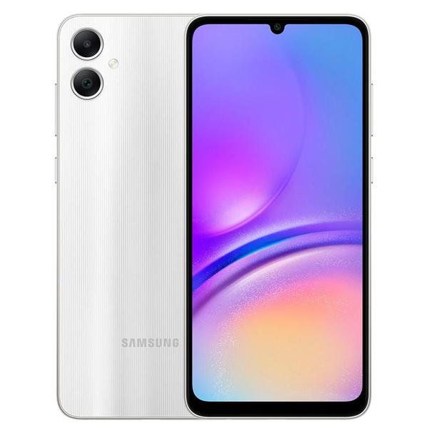 Imagem de Smartphone Samsung A05 4G, 128GB, 4GB RAM, Câmera Traseira Dupla Prata