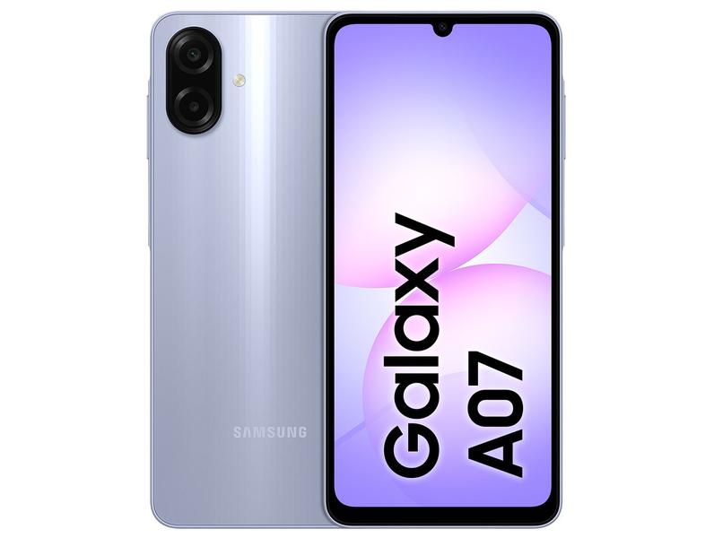 Smartphone Samsung A07 128GB Violeta 4GB RAM Tela 6,7" Câm. Dupla + Selfie 8MP Smartphone Samsung A07 128GB Violeta 4GB RAM Tela 6,7" Câm. Dupla + Selfie 8MP