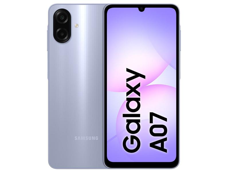 Smartphone Samsung A07 256GB Violeta 8GB RAM Tela 6,7" Câm. Dupla + Selfie 8MP