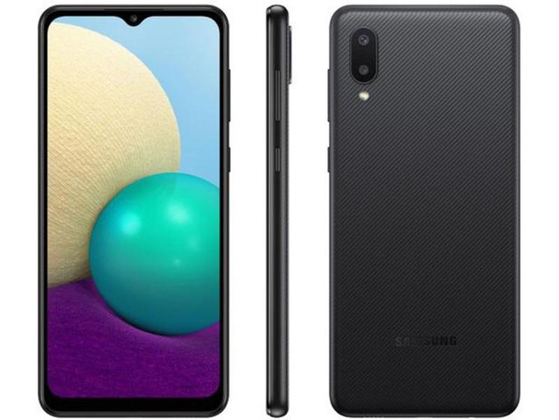 SMARTPHONE Samsung Galaxy A02 32GB 4G DUAL CHIP Quad-Core 2GB RAM 6,5” Câm. Dupla+Selfie 5MP ANATEL