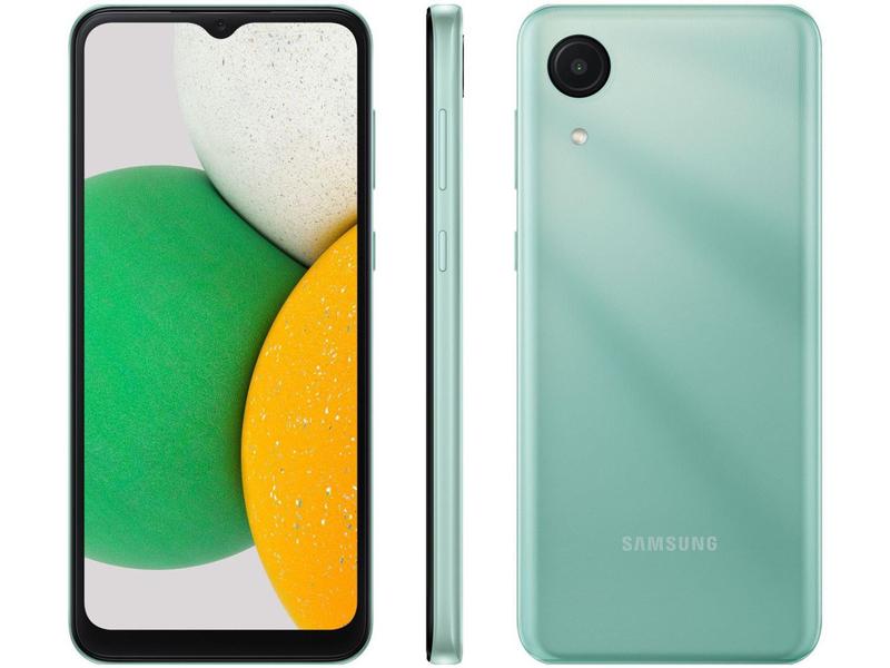 Imagem de Smartphone Samsung Galaxy A03 Core 32GB Verde Octa-Core 4G 2GB RAM 6,5” Câm. 8MP + Selfie 5MP