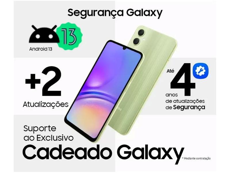 Imagem de Smartphone Samsung Galaxy A05 128GB Preto 4G Octa-Core 4GB RAM 6,7” Câm. Dupla + Selfie 8MP