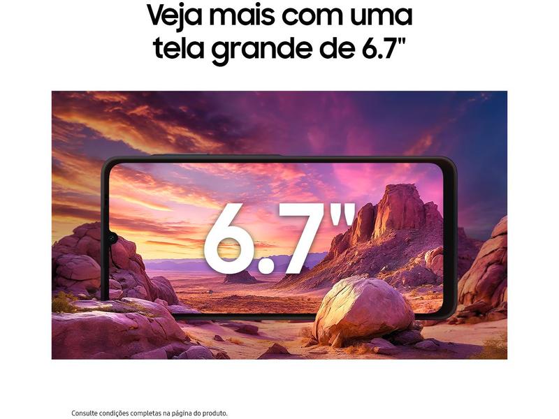 Imagem de Smartphone Samsung Galaxy A06 128GB 4GB RAM Verde Claro 6,7" Câm. Dupla + Selfie 8MP