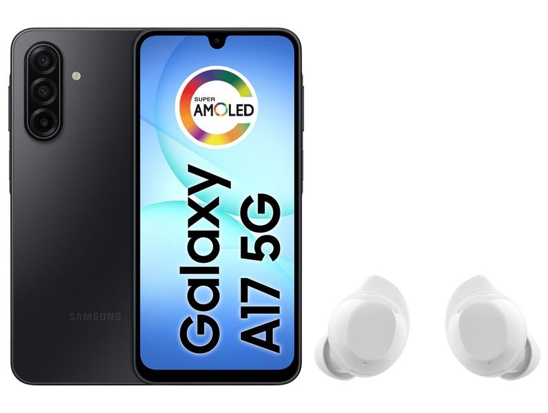 Smartphone Samsung Galaxy A17 128GB 5G 4GB RAM - Preto + Fone de Ouvido Bluetooth Buds Core