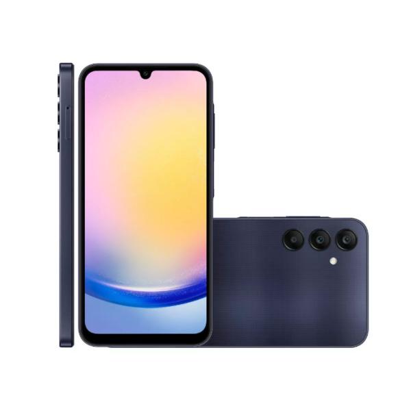 Imagem de Smartphone Samsung Galaxy A25 5G 256Gb 8Ram AMOLED Tela 6.5" Android 14.0 Azul Escuro