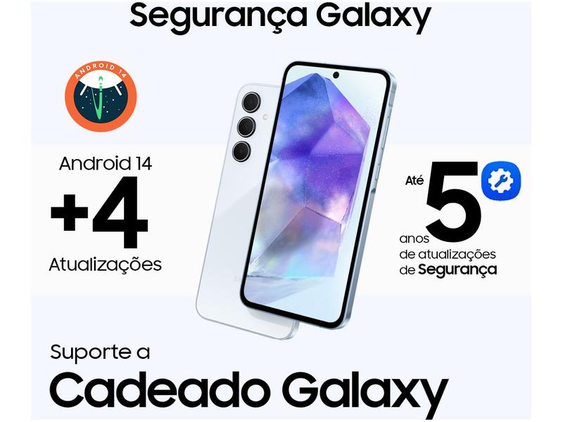 Imagem de Smartphone Samsung Galaxy A35 128GB Rosa 5G 6GB RAM 6,6" Câm. Tripla + Selfie 13MP Dual Chip