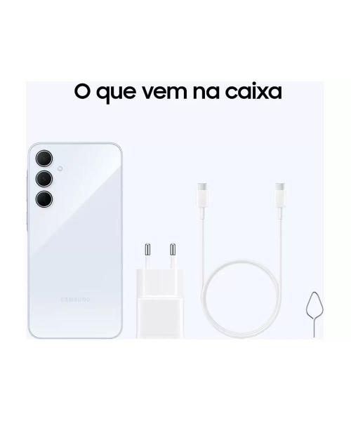 Smartphone Samsung Galaxy A35 5G 128GB 6.6" TriplaCâm 50+8+5MP Azul Imagem de Smartphone Samsung Galaxy A35 5G 128GB 6.6" TriplaCâm 50+8+5MP Azul