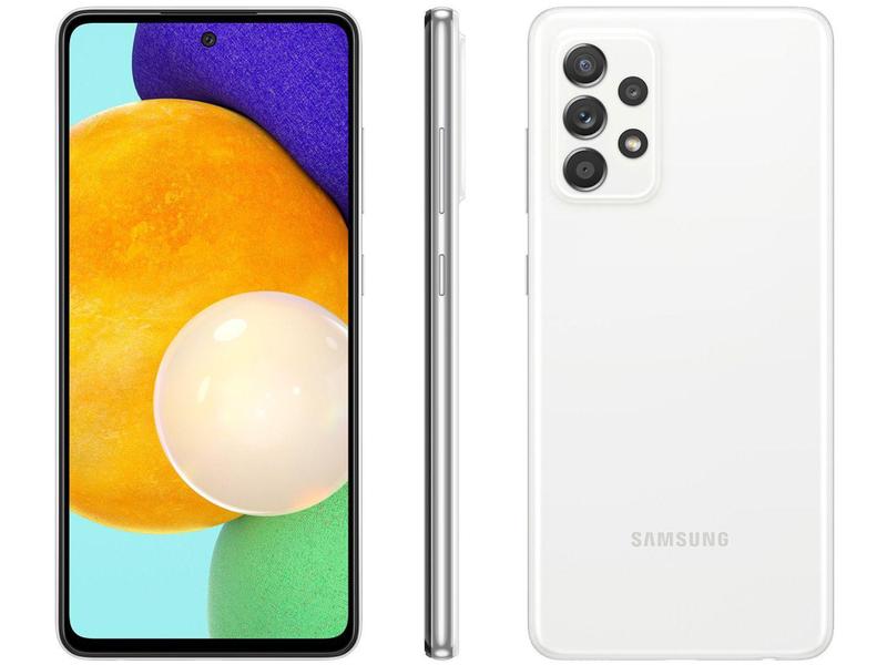 Smartphone Samsung Galaxy A52 128GB Branco 4G - 6GB RAM Tela 6,5” Câm. Quádrupla + Selfie 32MP