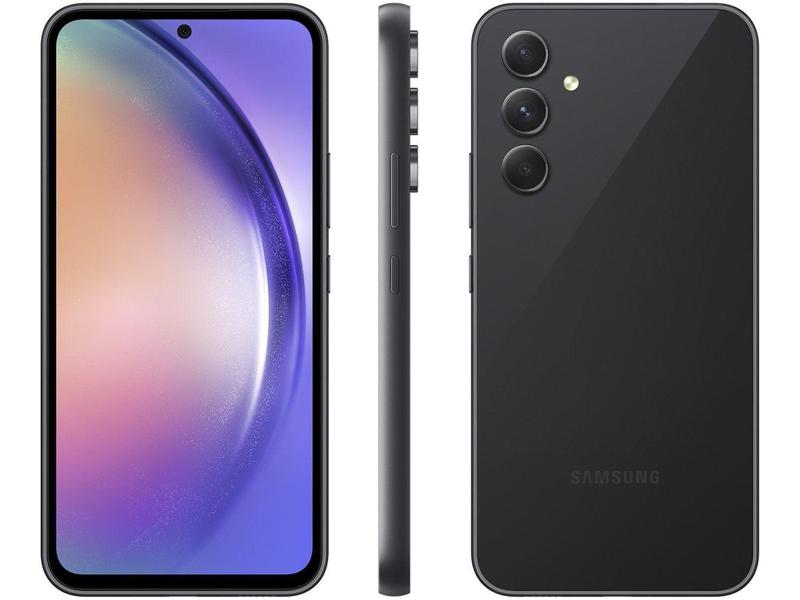 Smartphone Samsung Galaxy A54 128GB Preto 5G Octa-Core 8GB RAM 6,4" Câm. Tripla + Selfie 32MP Dual C