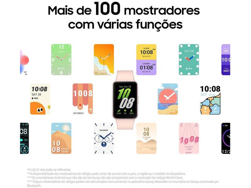 Smartphone Samsung Galaxy A55 128GB Azul Claro - 5G 8GB RAM + Smartband Samsung Galaxy Fit3 Rosé Imagem de Smartphone Samsung Galaxy A55 128GB Azul Claro