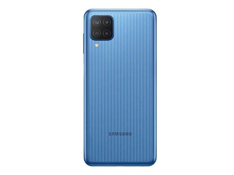 Imagem de Smartphone Samsung Galaxy M12 64GB Azul 4G - 4GB RAM Tela 6,5” Câm. Quádrupla + Selfie 8MP