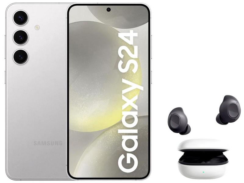 Smartphone Samsung Galaxy S24 6,2” Galaxy AI 256GB - Cinza 5G + Galaxy Buds FE sem Fio Gra...