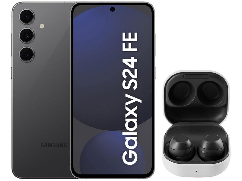Smartphone Samsung Galaxy S24 FE 128GB Grafite - 5G + Galaxy Buds FE sem Fio Grafite Smartphone Samsung Galaxy S24 FE 128GB Grafite - 5G + Galaxy Buds FE sem Fio Grafite
