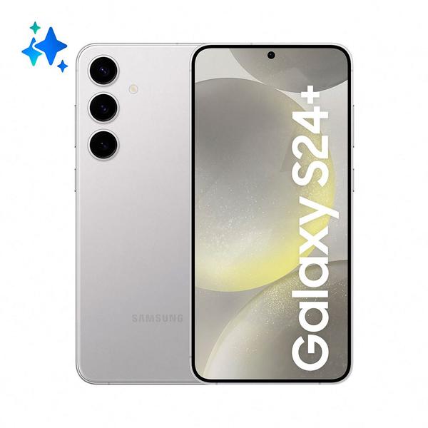 Imagem de Smartphone Samsung Galaxy S24 Plus 256GB 5G - Cinza, Galaxy AI, Câmera Tripla 50MP + Selfie 12MP, RAM 12GB, Tela 6.7"