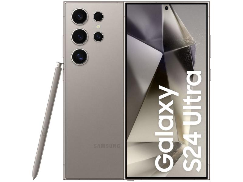 Smartphone Samsung Galaxy S24 Ultra 6,8" Galaxy AI 256GB Titânio Cinza 5G 12GB RAM Câm. Qu... Smartphone Samsung Galaxy S24 Ultra 6,8" Galaxy AI 256GB Titânio Cinza 5G 12GB RAM Câm. Qu...