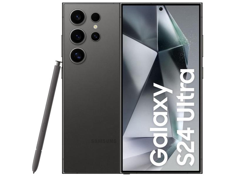 Smartphone Samsung Galaxy S24 Ultra 6,8" Galaxy AI 512GB Titânio Preto 5G 12GB RAM Câm. Qu...