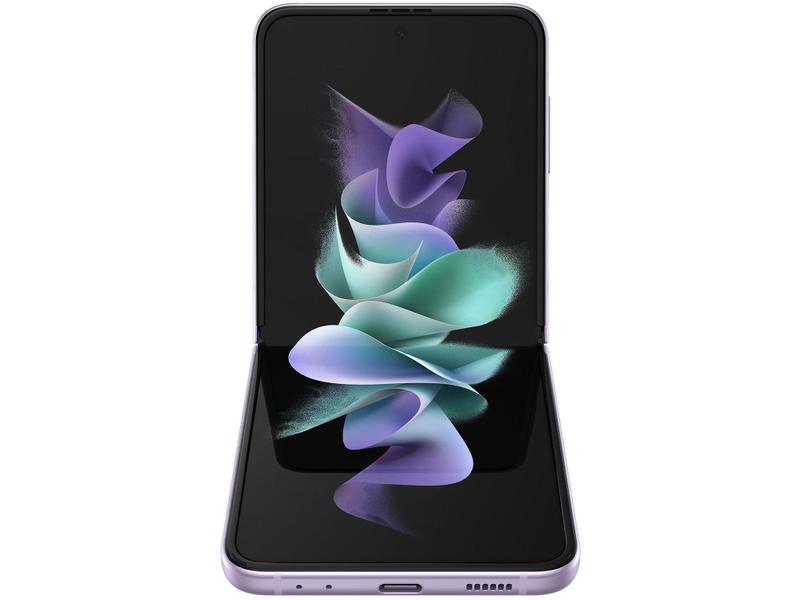 Smartphone Samsung Galaxy Z Flip3 128GB Violeta 5G - 8GB RAM Tela 6,7” Câm. Dupla + Selfie 10MP