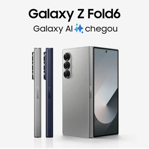 Imagem de Smartphone Samsung Galaxy Z Fold6 512GB 5G 12GB RAM Câmera Tripla Traseira 50+12+10MP Selfie 10+4MP  Tela 7.6" Preto  