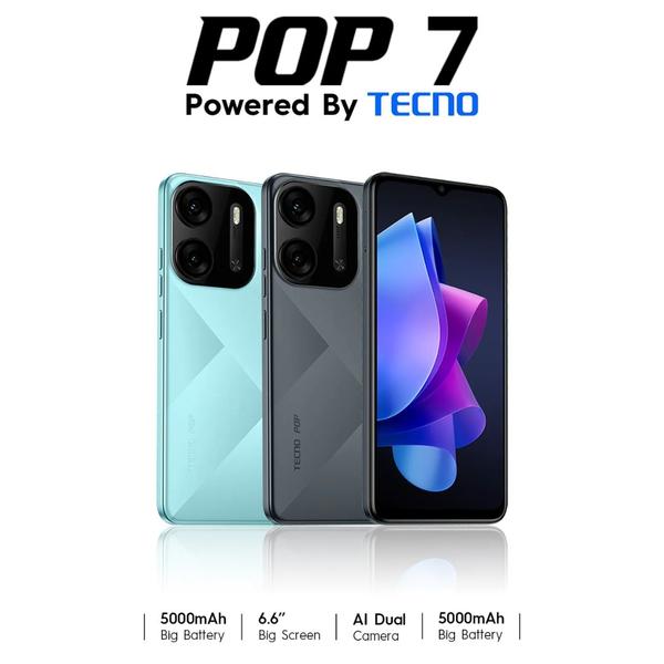 Imagem de Smartphone Tecno Pop 7 64gb 2gb Blue Global