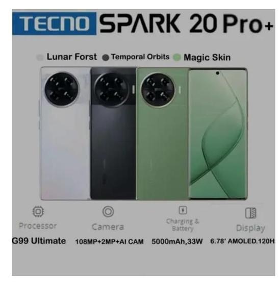 Imagem de Smartphone Tecno Spark 20 Pro Plus 256 Gb Branco 8 Gb Ram