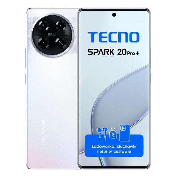 Imagem de Smartphone Tecno Spark 20 Pro Plus 4G Lunar frost 256GB/8GB RAM  Dual Sim