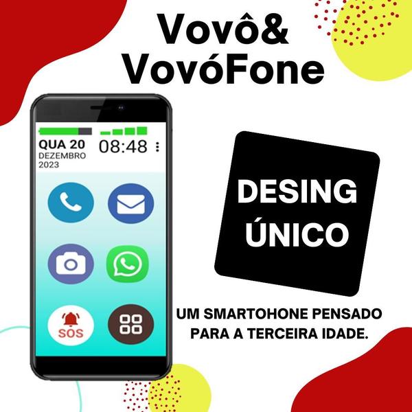 Imagem de Smartphone vovô&vovófone 32gb 4g icones grandes zap face insta