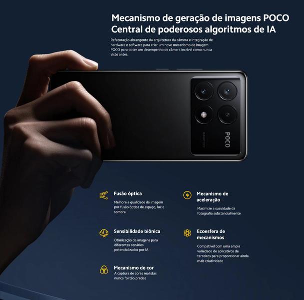 Imagem de Smartphone X6 PRO 5G 256GB + 16GB ram tela Amoled 120 Hz Câmera tripla 4K 64MPx Premium poderoso + Glass Victus - Celular