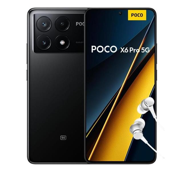 Imagem de Smartphone Xiaomi POCO X6 Pro 5G 12GB+512GB NFC Dimensity 8300-Ultra 64MP triple camera 67W 120Hz AMOLED  (Preto)