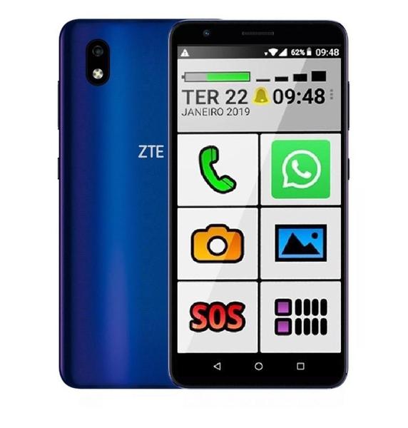 Imagem de Smartphone Zte Celular Para Idoso 32gb Capa Fone Sos