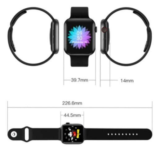 Imagem de Smartwatch 8 Series 4 1.54" caixa black, pulseira rosa W34