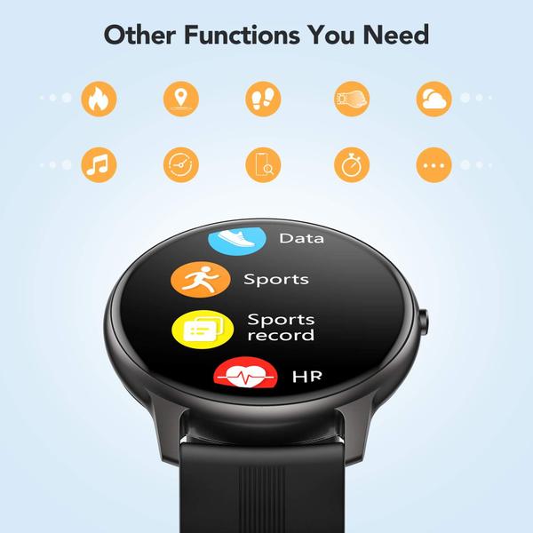 Imagem de Smartwatch AGPTEK Waterproof para Android iOS com frequência cardíaca