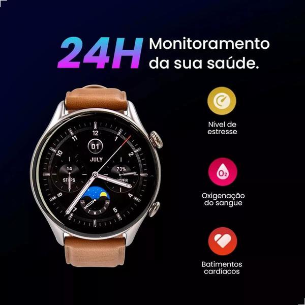 Imagem de Smartwatch AmazfitGtr 4 New A2040 Com Gps E Pulseira Couro