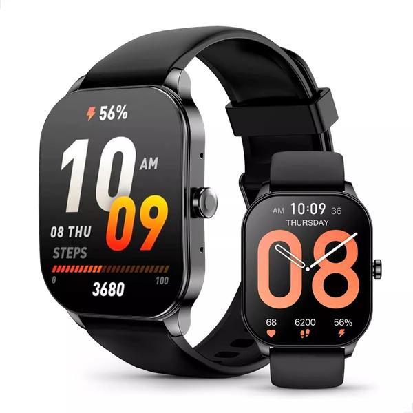 Imagem de Smartwatch AmazfitPOP 3S Tela Amoled 1,96 Chamadas Bluetooth, Assistente de Voz, Controle músicas