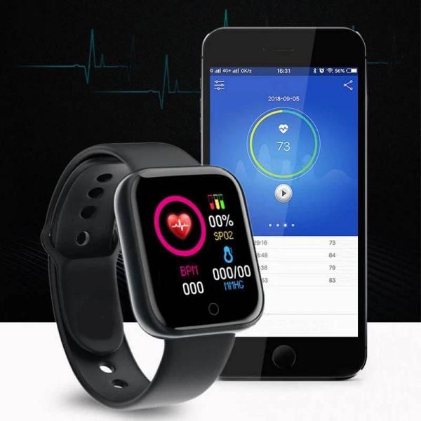 Imagem de Smartwatch Bluetooth Unissex - Fitness Tracker, Monitor de Sono e Leitor de Música