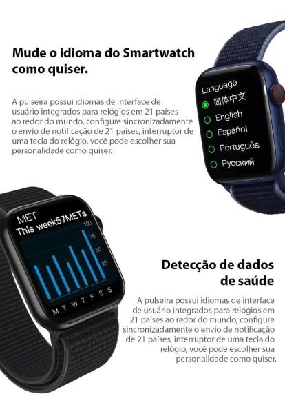 Imagem de Smartwatch Feminino Hw18 Inteligente 38mm Com Duas Pulseiras