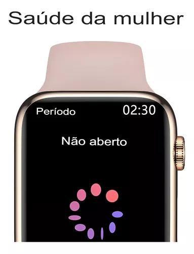 Imagem de Smartwatch Feminino Masculino 2 Pulseiras W59 Mini Pro 41mm Gps Nfc Siri Multi-Funções