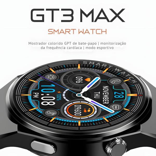 Imagem de Smartwatch GT3 MAX Porsche Style  AMOLED, GPS, NFC  Relógio Esportivo Unissex para Estilo e Conectividade