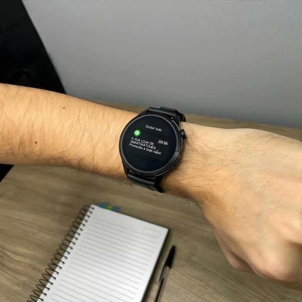 Imagem de Smartwatch GT4 MAX amoled Nfc Gps tracking faz e recebe chamadas modo esportes monitor de saúde chat GPT Siri comando de voz e musicas