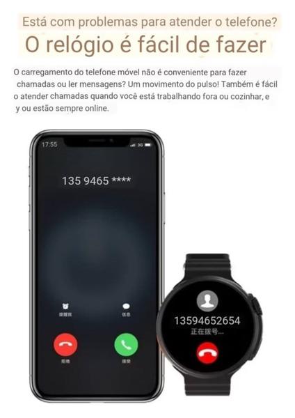 Imagem de Smartwatch GT9 2 Pulseira BIG Tela Siri Nfc Gps Chamadas Esportes