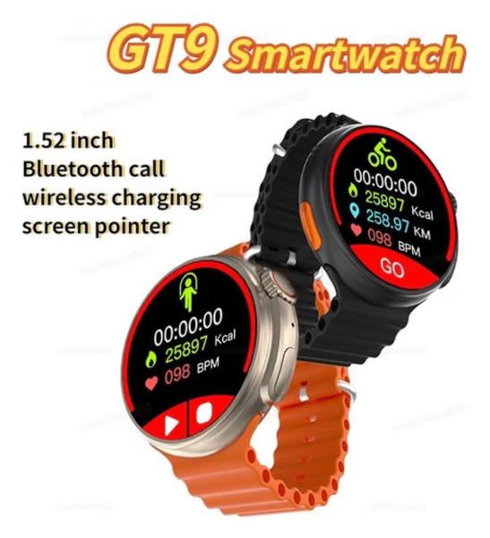 Imagem de Smartwatch GT9 2 Pulseira BIG Tela Siri Nfc Gps Chamadas Esportes