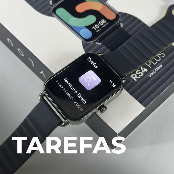 Imagem de SmartWatch Haylou RS4 Plus Preto, Tela Amoled, a Prova D'Água, Bateria de Longa Duração