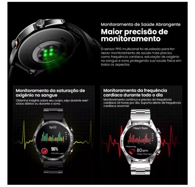 Imagem de Smartwatch Haylou Solar 5, Amoled 1,58 Ip68 À Prova D'água, Chamadas Blueto, Lançamento 2025 - Prata